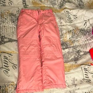 Girls pink snow pants size 6